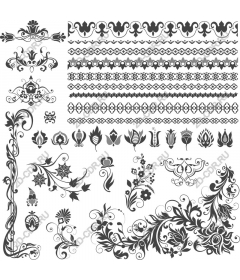 Decorative floral set