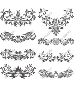  Collection of decorative floral motifs