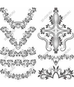  Elegant floral decorative set