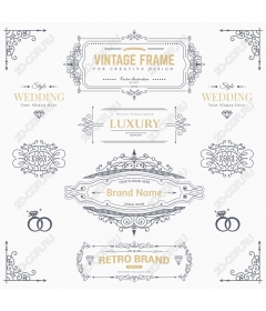 Set of vintage frames