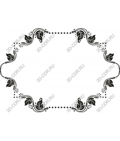 Decorative border "Floral elegance"