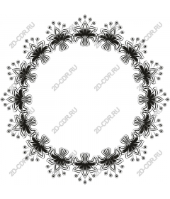 Floral decorative frame
