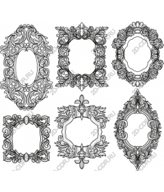 Set of vintage elegant frames