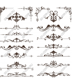  Collection of elegant decorative ornaments