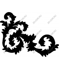  Elegant ornamental floral scroll