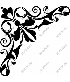  Elegant black floral corner