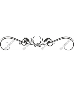 Floral decorative border