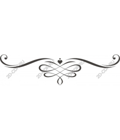  Elegant motif of hearts Flourish