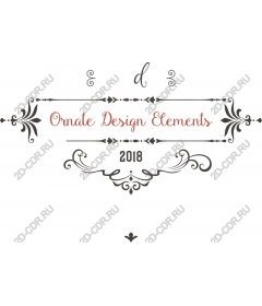 Set of decorative elements