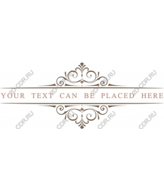  Elegant decorative element with custom text area
