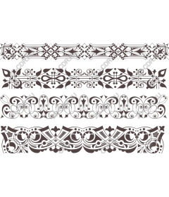  Collection of decorative borders - Elegant elements