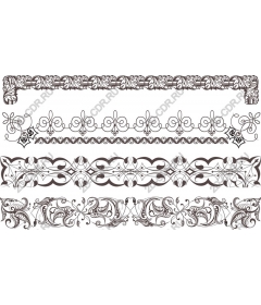  Elegant set of decorative borders