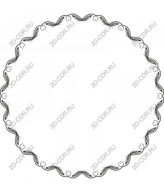 Elegant decorative round frame in vintage style