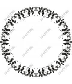  Elegant ornamental black and white frame