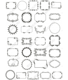  Набор клипартов для винтажных рамок