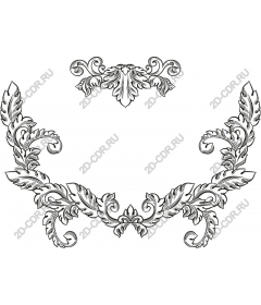 Exquisite decorative floral border