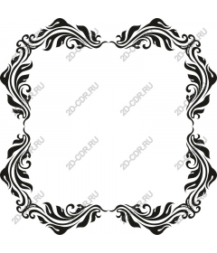  Black Flower Decorative Frame