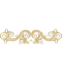  Elegant floral curl decorative