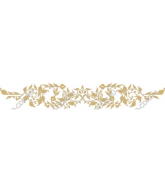  Elegant gold floral ornament
