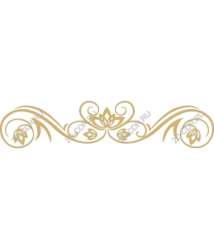 Decorative frame with golden flowers