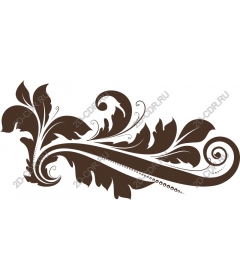  Brown flower swirl