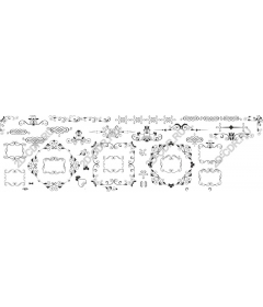  Elegant set of decorative ornaments and frames