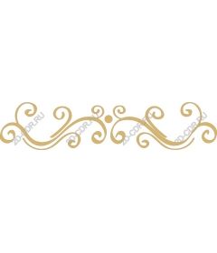  Elegant gold curl decorative border
