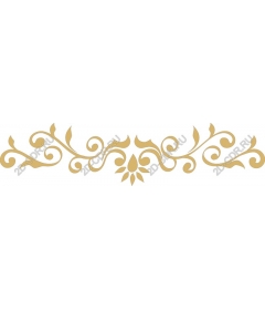 Flower decorative frame in gold
