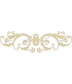  Elegant floral border in gold