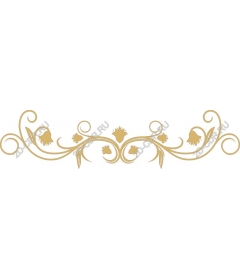  Elegant gold floral border