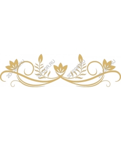  Elegant gold floral ornament
