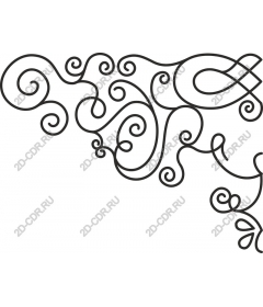 Fine black swirls decorative