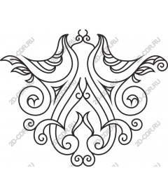  Elegant floral and bird motif