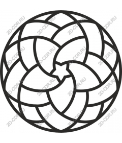  Complex geometric pattern of circles