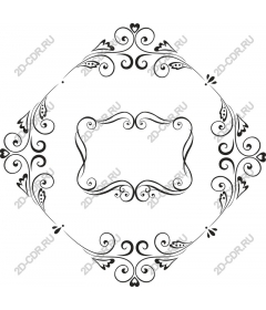  Elegant decorative floral frame