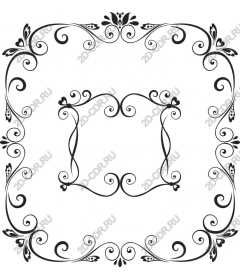 Floral decorative frame