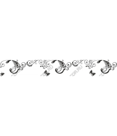  Elegant ornate swirls and butterfly