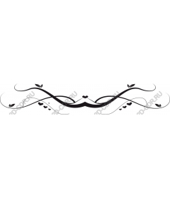  Elegant tendril with hearts and leaves
