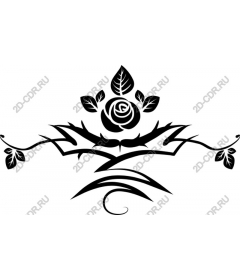  Elegant rose and thorn