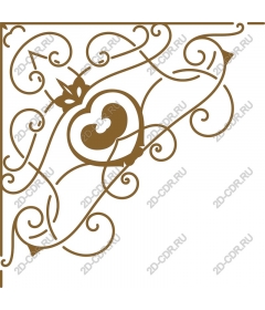  Elegant corner-heart Flourish