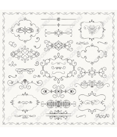 Set of decorative ornaments - Elegant decorative elements