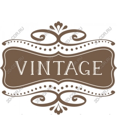 Vintage ornamental banner