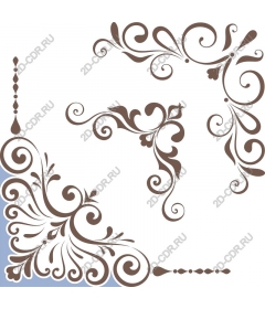 Exquisite corner decorations set