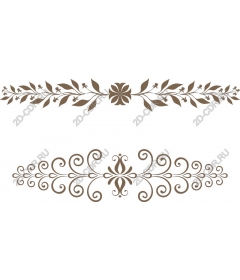  Elegant set of floral ornaments