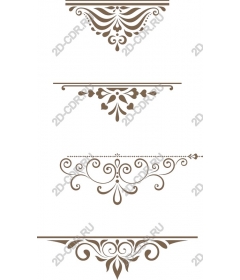  Elegant set of decorative borders