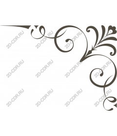  Elegant floral corner ornament