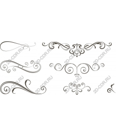  Elegant set of swirls and flourishes