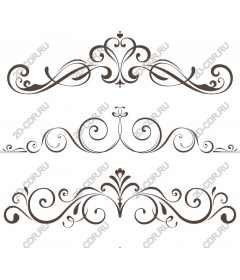  Elegant decorative set for borders