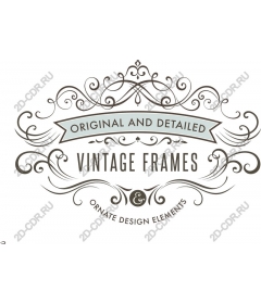 Vintage elegance: a set of decorative frames