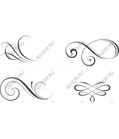  A set of elegant swirls — delightful curves for creativity